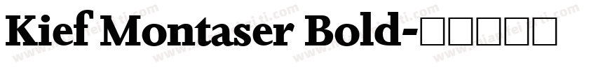 Kief Montaser Bold字体转换